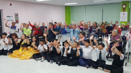 음성 오선초, 홍복양로원 찾아 공연 봉사활동