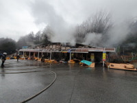 단양 죽령휴게소 화재… 휴게소 내부 전소