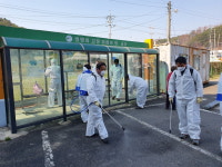 금산군의회, 코로나19 예방 방역 구슬땀