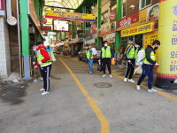 음성경찰서 금왕자율방범대, 다중이용시설 방역 활동