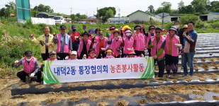 청주 내덕2동 통장협의회, 농촌봉사활동 실시