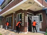 진천 이월면여성의용소방대, 지역 경로당 방역 실시