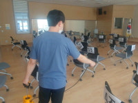 청주 모충동 행정복지센터, 코로나19 대비 집중방역