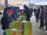 정경원 농협영동군지부장, 곶감경매시장 방문