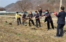 청주 문의면, 묘암리 경로당 신축 첫 삽