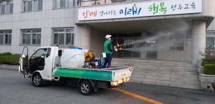 청주 사직2동 새마을협의회, 코로나19 방역 실시
