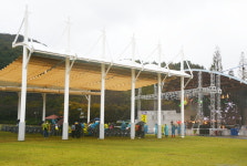 전시장 곳곳 물웅덩이… 악천후 취약한 신정호 아트밸리