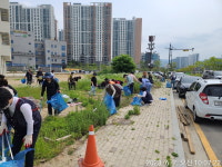 용암2동 통장협의회,  7월 입주예정 호반써밋APT 주변 대청소