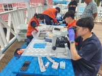 충남도 수산자원연구소, 고수온 대비 수산 현장 이동병원 운영