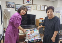 신임 성화개신죽림동장 취임기념 백미 경로당 기부
