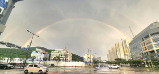 세종시에 뜬 희망의 쌍무지개