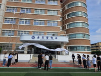 운호중학교 현관 리모델링 학교명 담은 현판식 개최