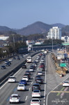 옥산 IC 부근 경부고속도로 상행선 정체
