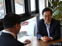 음성 금왕읍 무극 고향 찾은 김동연 경기지사