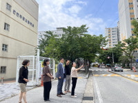 장혁 천안시의원, 두정고 주변 교통안전 현장점검
