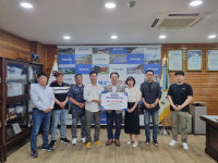㈜미래환경·공공&돌봄 노동조합 옥천지부, 옥천군장학회 500만원 기탁