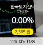 [한국토지신탁주가] 현재 2,565원