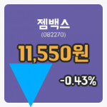 [젬백스주가] 3일 이시각 현재 11,550원