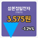 [삼본정밀전자주가] 현재 3,575원
