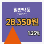 [일양약품주가] 18일 이시각 현재 28,350원