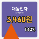 [대동전자주가] 23일 이시각 현재  3,460원