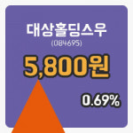 [대상홀딩스우주가] 12시 15분 현재 5,800원