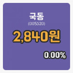 [국동주가] 22일 11시 02분 현재 2,840원