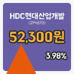 [HDC현대산업개발주가] 12시 22분 현재 52,300원