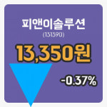 [피앤이솔루션주가] 12시 08분 현재 13,350원