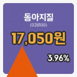 [동아지질주가] 27일 이시각 현재  17,050원
