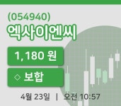 [엑사이엔씨주가] 10시 57분 현재 1,180원