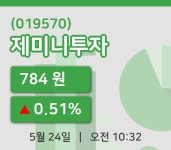 [제미니투자주가] 24일 이시각 현재  784원