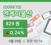 [엔케이물산주가] 29일 이시각 현재  829원