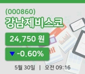 [강남제비스코주가] 30일 9시 16분 현재 24,750원