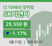주식마감SK디앤디 31일 29,550원 장 마쳐그래프복습하기  
