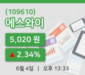 [에스와이주가] 13시 33분 현재 5,020원