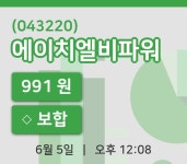 [에이치엘비파워주가] 5일 이시각 현재  991원