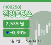 [진양홀딩스주가] 7일 이시각 현재  2,535원