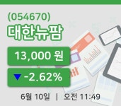 [대한뉴팜주가] 11시 49분 현재 13,000원
