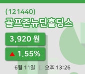 [골프존뉴딘홀딩스주가] 13시 26분 현재 3,920원