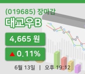 코스피정리대교우B 13일 4,665원 장 마쳐그래프종합  