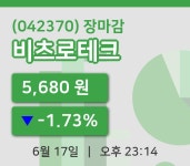 국내주식마감비츠로테크 17일 5,680원 장 마쳐그래프종합통계  