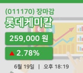 코스피정리롯데케미칼 19일 259,000원 장 마쳐주식차트통계 및 분석  