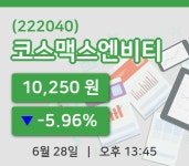 [코스맥스엔비티주가] 13시 45분 현재 10,250원