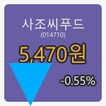 사조씨푸드장종주가 5,470원