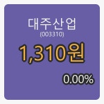 대주산업장종주가 1,310원