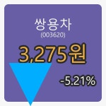 쌍용차장종주가 3,275원