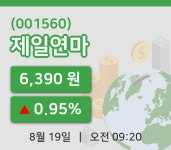 [제일연마주가] 19일 9시 20분 현재 6,390원