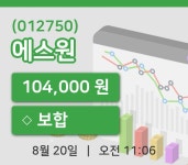[에스원주가] 20일 11시 06분 현재 104,000원