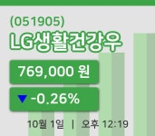 [LG생활건강우주가] 1일 12시 19분 현재 769,000원